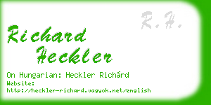 richard heckler business card